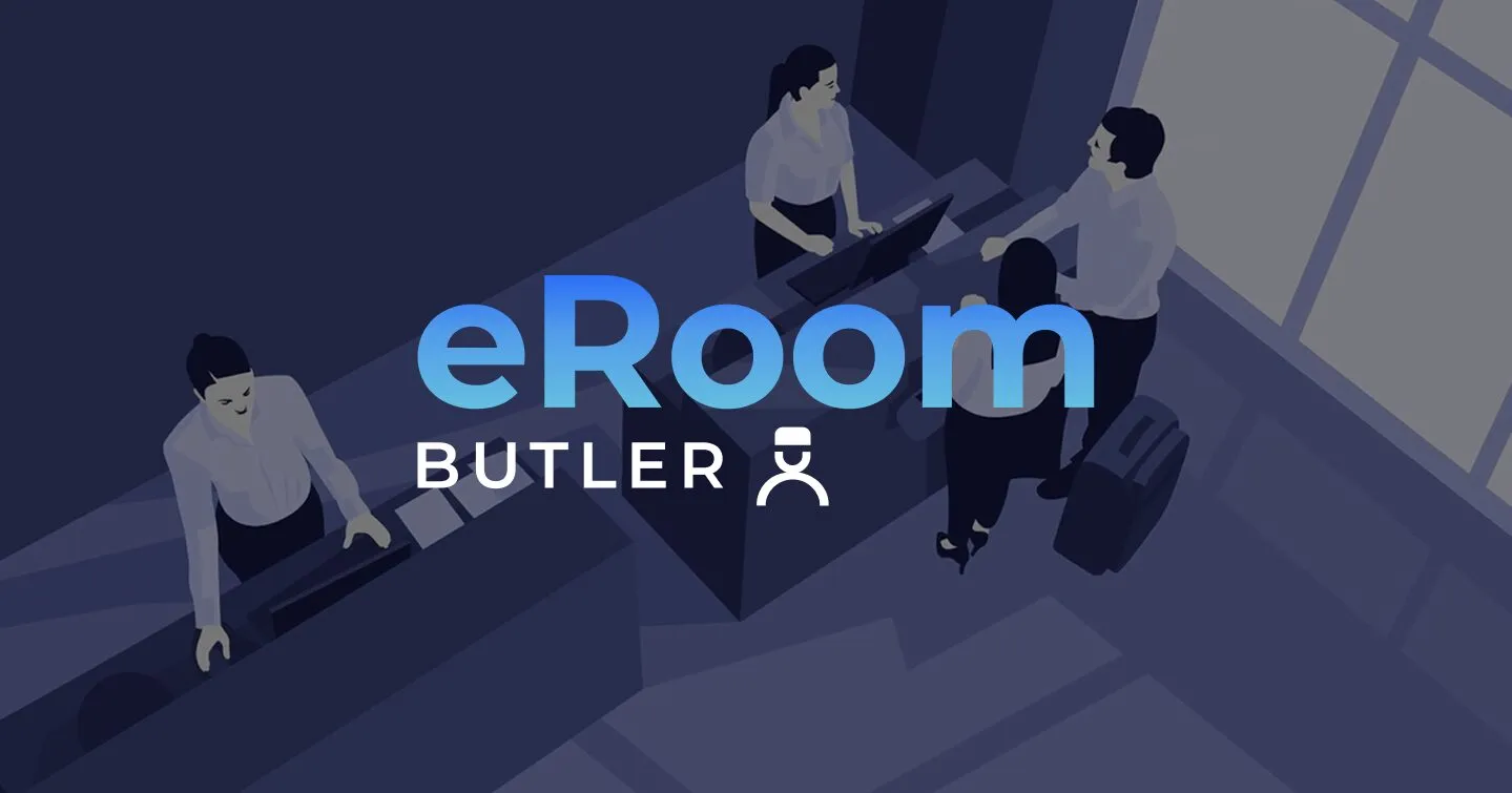 Hóspede a usar o eRoom Butler no telemóvel