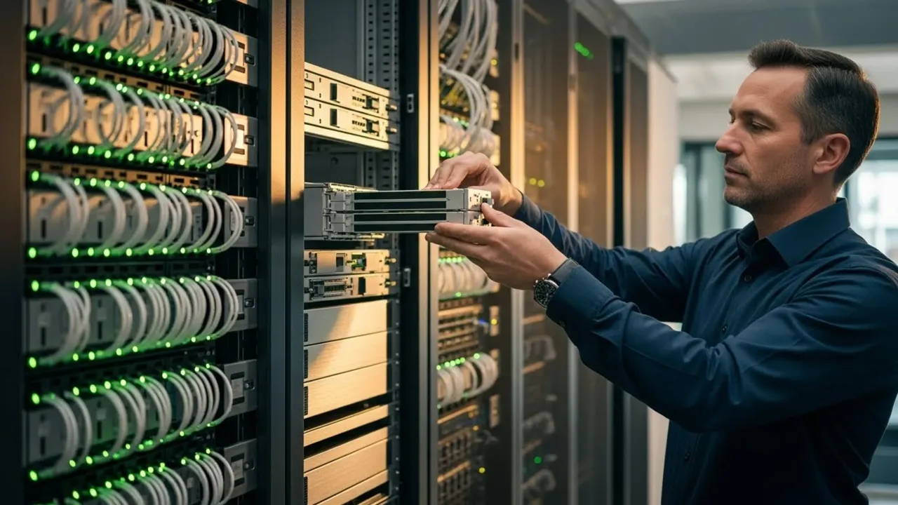 Instalación de red UTP en un hotel